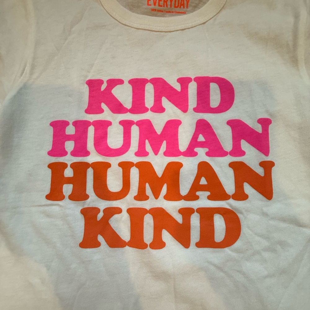 NEW Crewcuts Kind Human Tee 6-7 Years - Picture 2 of 5